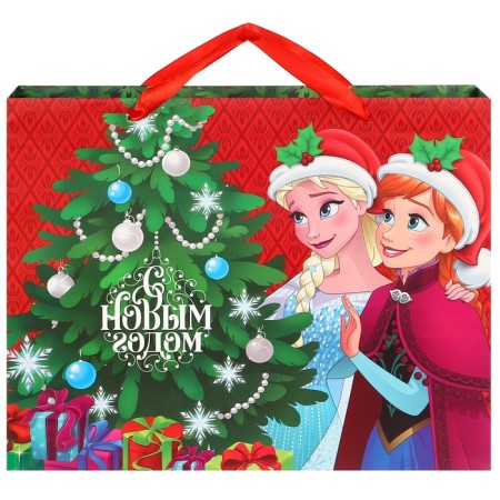 New Year. Gift package, 40x31x11.5 cm, packaging, cold heart mix-5