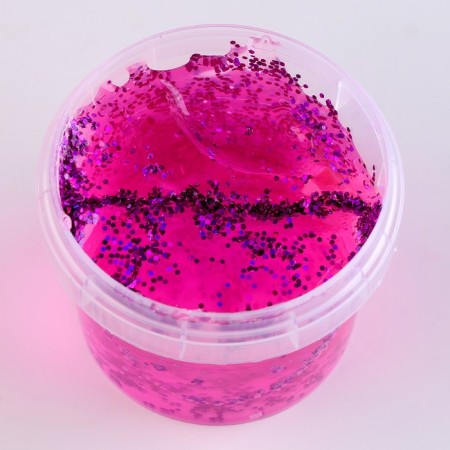 Slime "Glass" with purple large sparkles-1