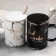 Ceramic mug with a lid and a spoon "Belluno", 450 ml, Mix drawing