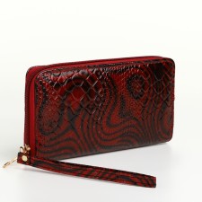 Women's wallet with lightning, red color