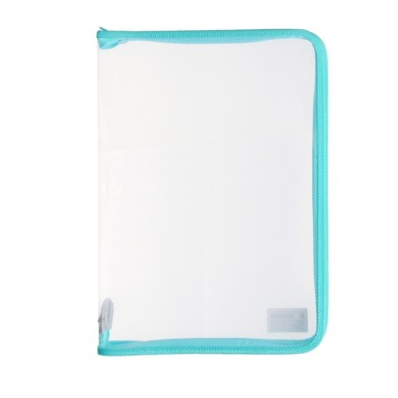 Plastic folder A4, 325 x 230 x 25 mm, lightning around, calligrata "office", PM-A4-01, 0.5 mm, transparent, pastel, mint-2