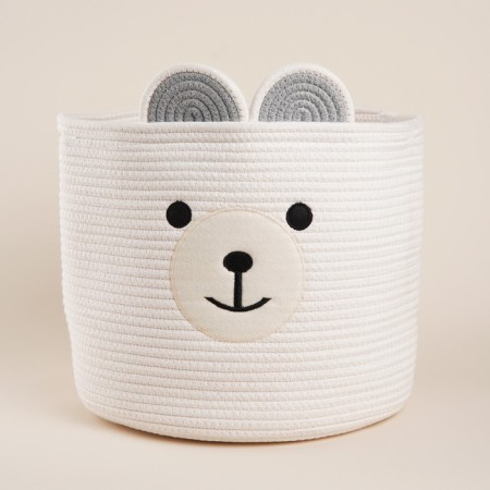 Basket for storage of manual weaving, cotton 35x35x30 cm