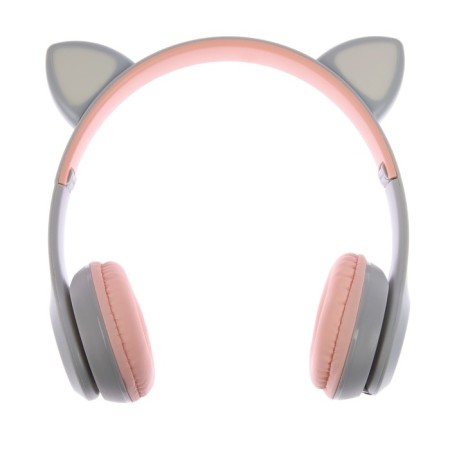 P47M headphones, wireless, full -size, BT, Microsd, microphone, AUX, with ears, white-1