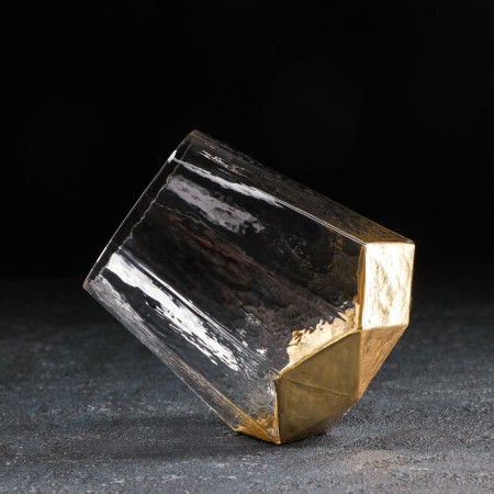 Glass glass Magistro "Dario", 450 ml, gold color-2