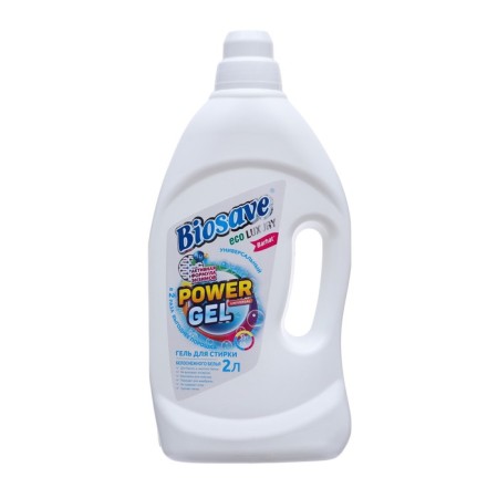 BIOSAVE Luxury washing gel, for snow -white linen, 2 l