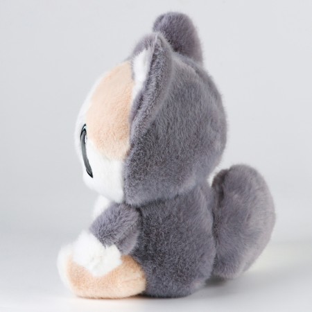 Soft toy "cat", 23 cm, gray color-1