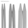 Knitting needles, d = 4/6/8 mm, 27.5 cm, 3 pairs