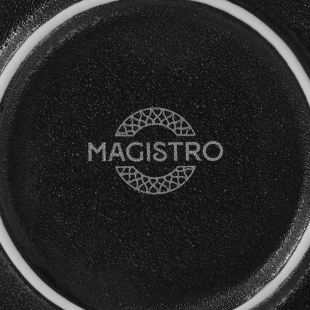 Porcelain plate Magistro line, d = 26.5 cm, black color-8