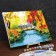 Picture on numbers on a canvas with a subframe "Autumn bridge", 40 x 50 cm