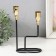 Summary Metal for 2 Candles "Pers" black with gold 12.7x5.8x20.5 cm