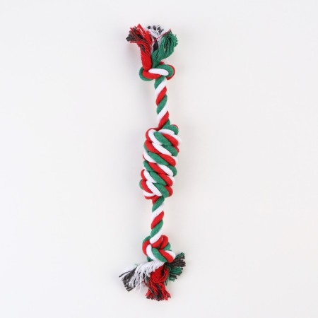 Cable toy "New Year's candy", up to 30 cm, up to 60 g, white/green/red-1