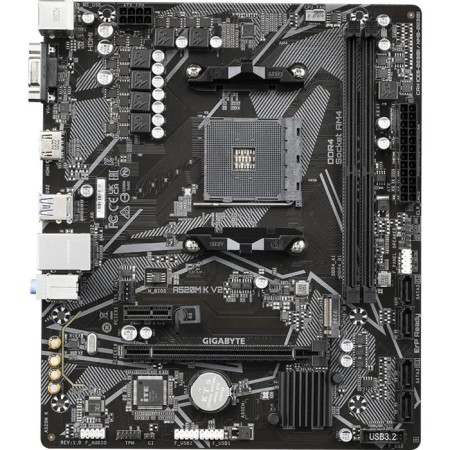Motherboard Gigabyte A520M K V2 SOC-am4 AMD A520 2xDDR4 MATX AC`97 8ch (7.1) GBLAN RAID 10044