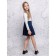 Turtleneck for girls, height 116 cm, white color