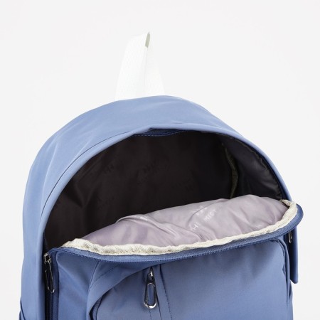 Young backpack from textiles on lightning, 5 pockets, blue color-5
