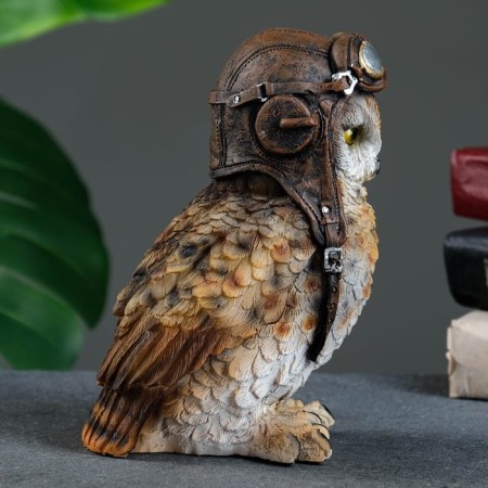 Figure "Owl - Aviator" 10x18x9cm-1