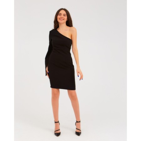 Women's dress on one shoulder MIST Mini, p. 46, black-2