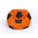 The ball "ball" is large, diameter 95 cm, color orange-black, eco-leather