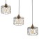 Lamp Bayerlux "Rumba" 3x E27 40W gold 18x50x12-112cm