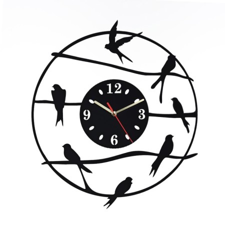 Wall of metal "birds", silent, d-40 cm, aa-2