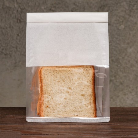 Paper package, with a window, rectangular bottom, white, 16 x 13 x 26 cm-2