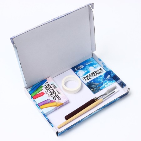 Set for drawing oil pastel "Inspirational mountains", 8 colors, a set for creativity-2
