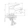 Decoroom DR21011 shell mixer, single -leaf, excess length 94 mm, chrome
