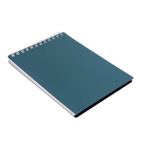 Notebook plastic cover A6, 80 sheets on the crest of Metallic, dark blue-3