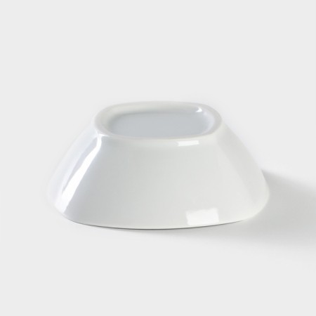 Porcelain salad, 300 ml, d = 13.1 cm, square, white color-2