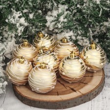 Set of balls plastic D-6 cm, 8 pcs 