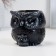 Figure Kashpo "Owl with the Council" Black-Serebro, 9cm