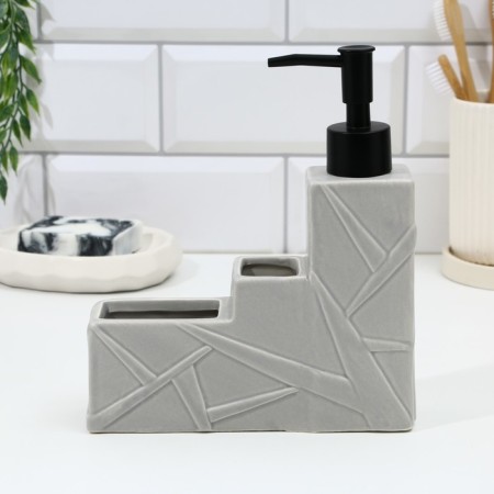 Liquid soap dispenser, gray, 16 x 12 x 4 cm.-5