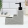 Liquid soap dispenser, gray, 16 x 12 x 4 cm.