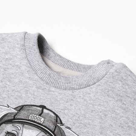 A set for a boy (sweatshirt, trousers), I was launched, the color is black/gray melange, height 92-1