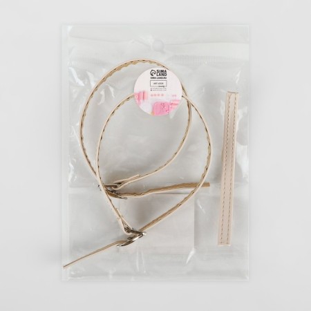 Shoe strap, artificial leather, 30 cm, 8 mm, 2 pcs, beige color-6