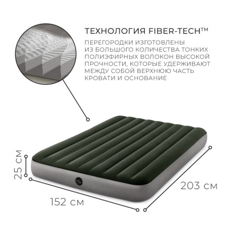 Matrax of inflatable Dura-Beam Queen, 152 x 203 x 25 cm, 64109 Intex-1