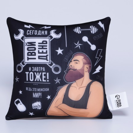 Antistress pillow decorative "Your day!" 25x25 cm-2