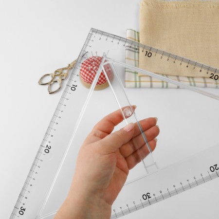 Portnovskaya "Triangle" ruler, isosceles, 50 × 32 cm, plastic-1