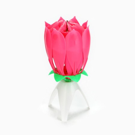Candle for cake musical "Tulip", pink-2