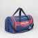 Sports bag with lightning, 3 outer pockets, blue/red color