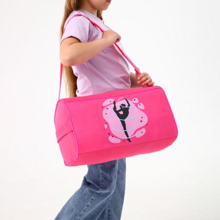 Sports bag with lightning, external pocket, pink color-5