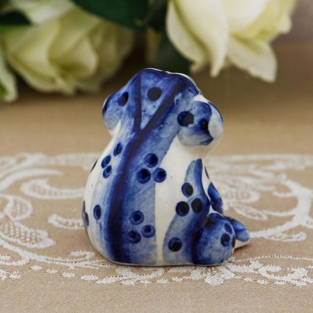 Souvenir "toad", medium, 6 cm, gzhel-3