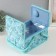 Casket for needlework "Butterflies and flowers on blue" 19x26x14.5 cm