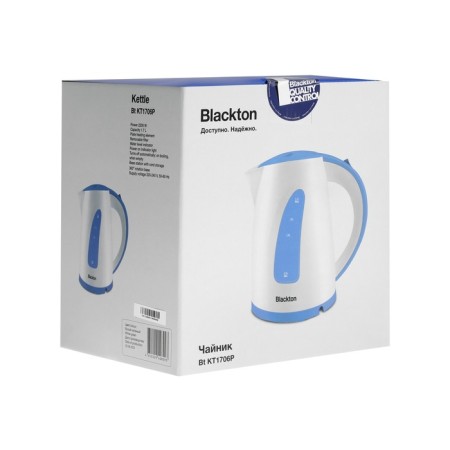 Electric kettle Blackton BT1706P, plastic, 1.7 l, 2200 watts, white-green-4