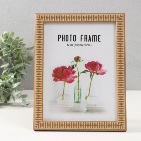 Photo frame plastic 15x20 cm "Extended rhombus made of wood" 17x22 cm-1