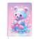 Notebook Gift Book 96l, line, color cut, PVC cover 3D Bear (17.7x12.4cm)