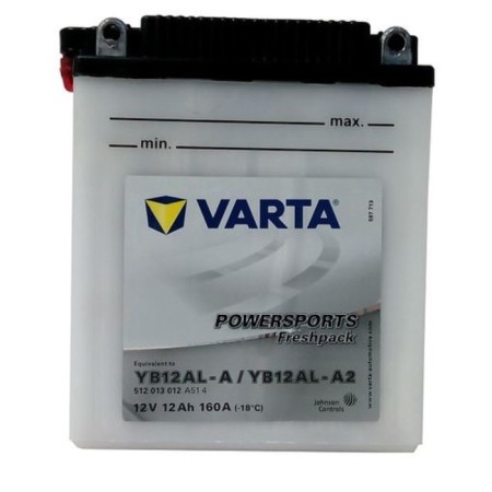 Battery VARTA 12 Ah Moto 512 015 012 (YB12A-B), direct polarity