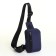 Slong bag from textiles, blue color