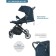 Stroller walking children's indigo trip, blue color