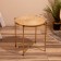 Wicker table, 40x40x41 cm, col. gold