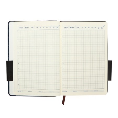 Lowed diary, PVC cover, A5 format, 140 sheets in a cage, metallic, mix-10